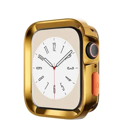 Premium Shockproof TPU Protective Case for Apple Watch - Soft Bumper Cover (Golden)