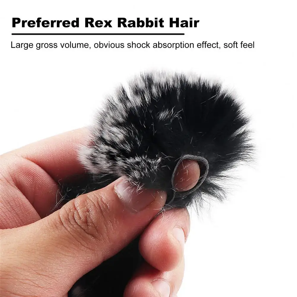 Archery Bow String Silencers Shock Absorption Soft Touch Fuzzy Faux Rex Rabbit Fur String Separator Recurve Traditional H 1 Pair archery bow string thread bowstring material archery bow string wax