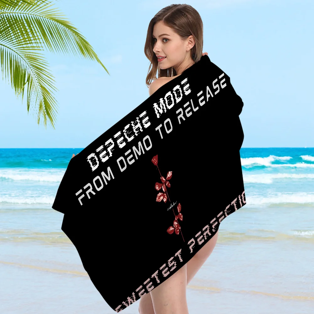 Depeche Mode Rock Band Big Microfiber Beach Towels Quick Dry Towel Sand Beach Towels Pool Towel for Travel Swim Pool Yoga 6