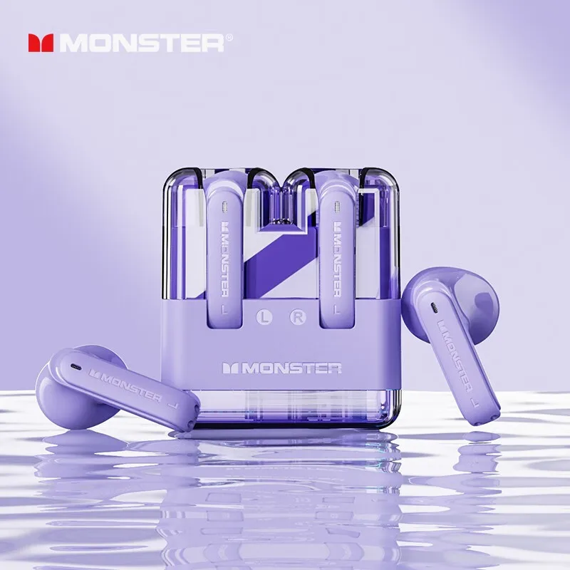

Original Monster XKT12 TWS Bluetooth 5.3 Earphones Wireless Headset Noise Reduction HIFI Sound Earbuds Gaming Headphones 300mAh