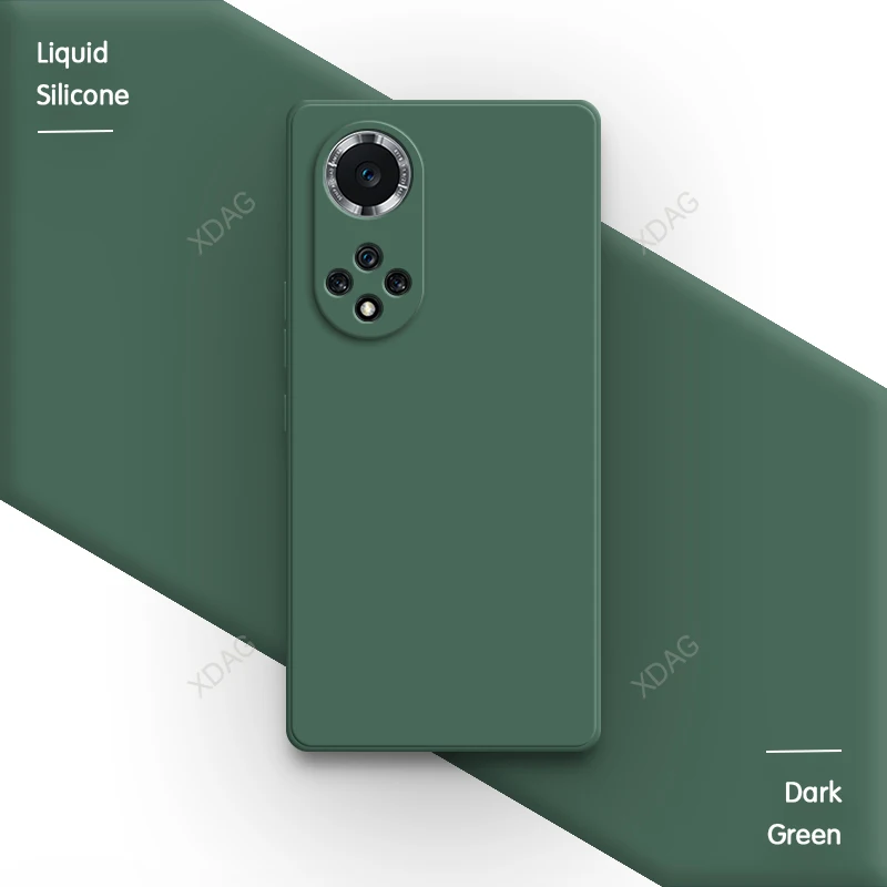 Luxurious Shockproof Liquid Silicone Phone Case - Pure Color Back Cover