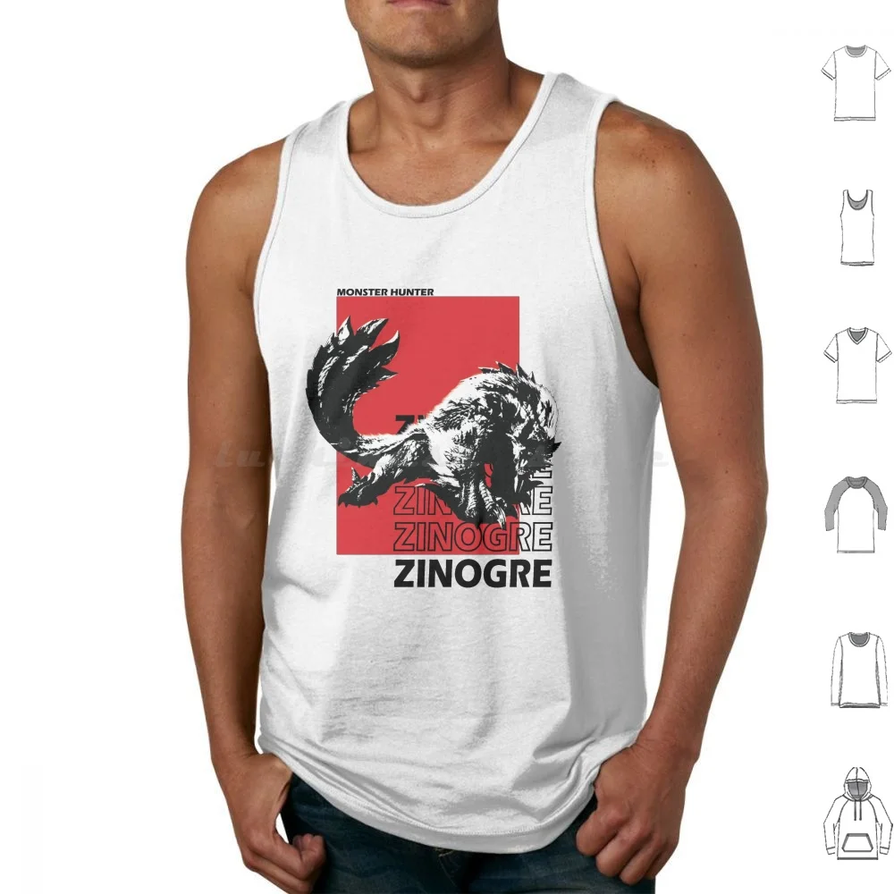 In Bianco E Nero Zinogre Canotte Gilet Senza Maniche Monster Hunter Monster Hunter Rise Monster Hunter Mhw Gaming World Cat