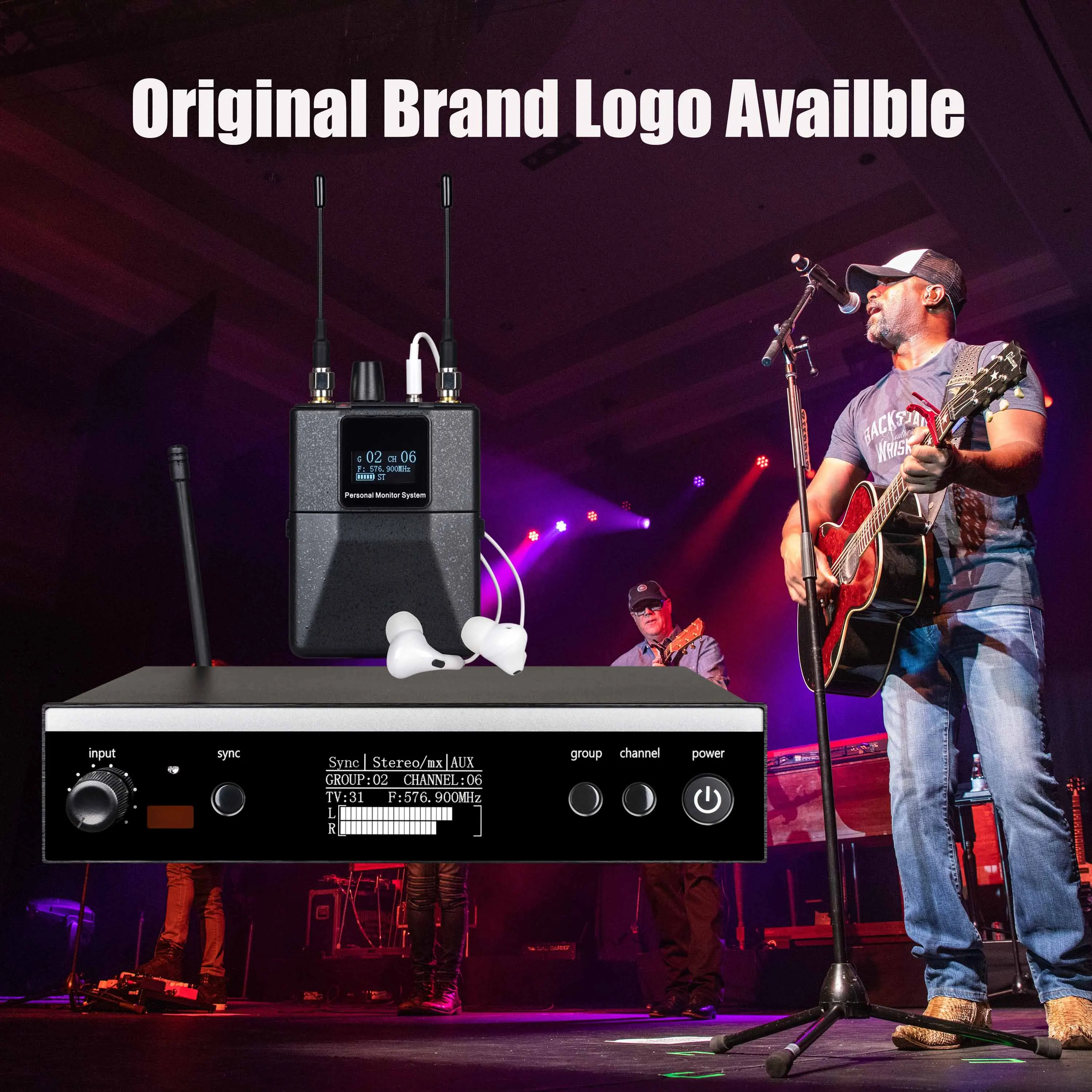 In-Ear Monitoring System PSM300 Stage Personal Wireless In Ear Monitor for Bands 500MHz 100mW 24-Bit Digital DSP Processor Audio