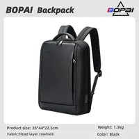 BOPAI Men Business Backpack 15.6 Inch Office Work Male Backpack USB-charging Slim Laptop Bag Waterproof Travel Shoulders Bag 1