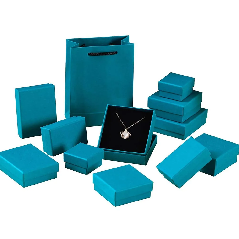 24-pack Bulk Luxurious Jewelry Boxes7x7x3cm Earrings Necklaces Rings Organizer Packaging Gift Small Case Carton Box Can Custom