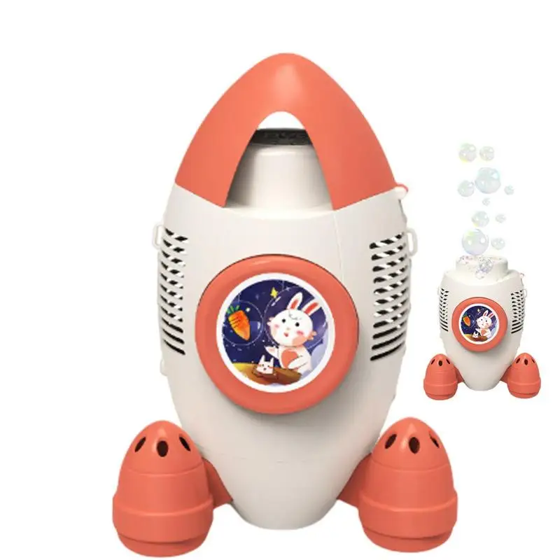 

Auto Bubble Blower Machine Children Soap Bubble Maker Rocket Shaped Launcher Summer Outdoor Toys For Kids Birthday Gifts