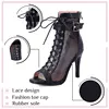 Women Dance Shoes Stilettos High Heels Latin Dance Boots Fish Mouth Mesh Plus Size For Ballroom Dancing Shoes Adjustable instep 3