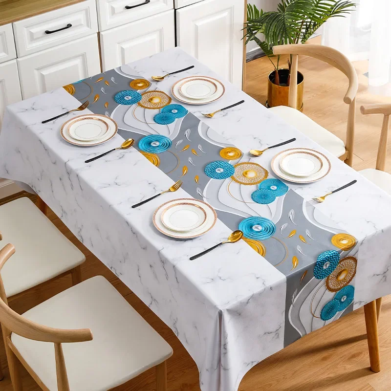 

2024 Waterproof and Oil-proof Tablecloth Ins Wind Tea Table Cloth Yarn Fabric Cross-border Table Cloth
