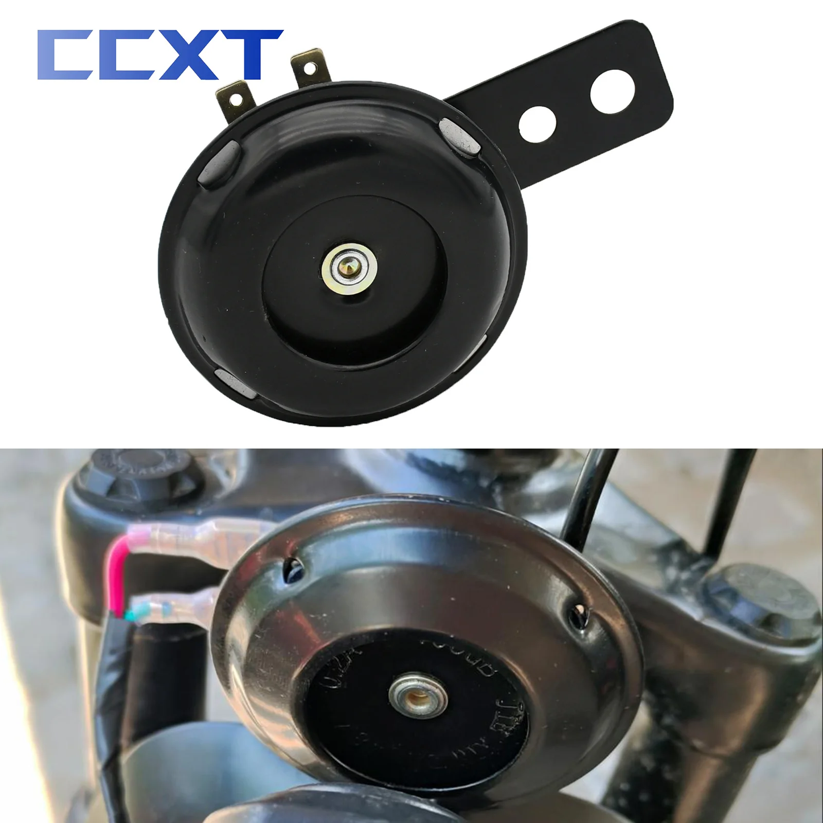 Motorcycle Electric Horn 12V 1.5A 105db Waterproof Round Horn Speaker motorcycle electric horn Suitable For ATV Scooter Bike KTM Honda Yamaha Universal