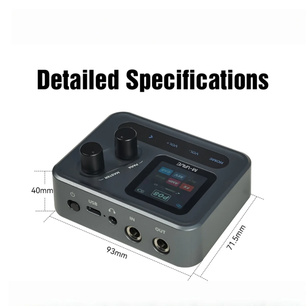 M-VAVE Pocket AMP Guitar Multi Effects Processor w/Amp Simulator/7