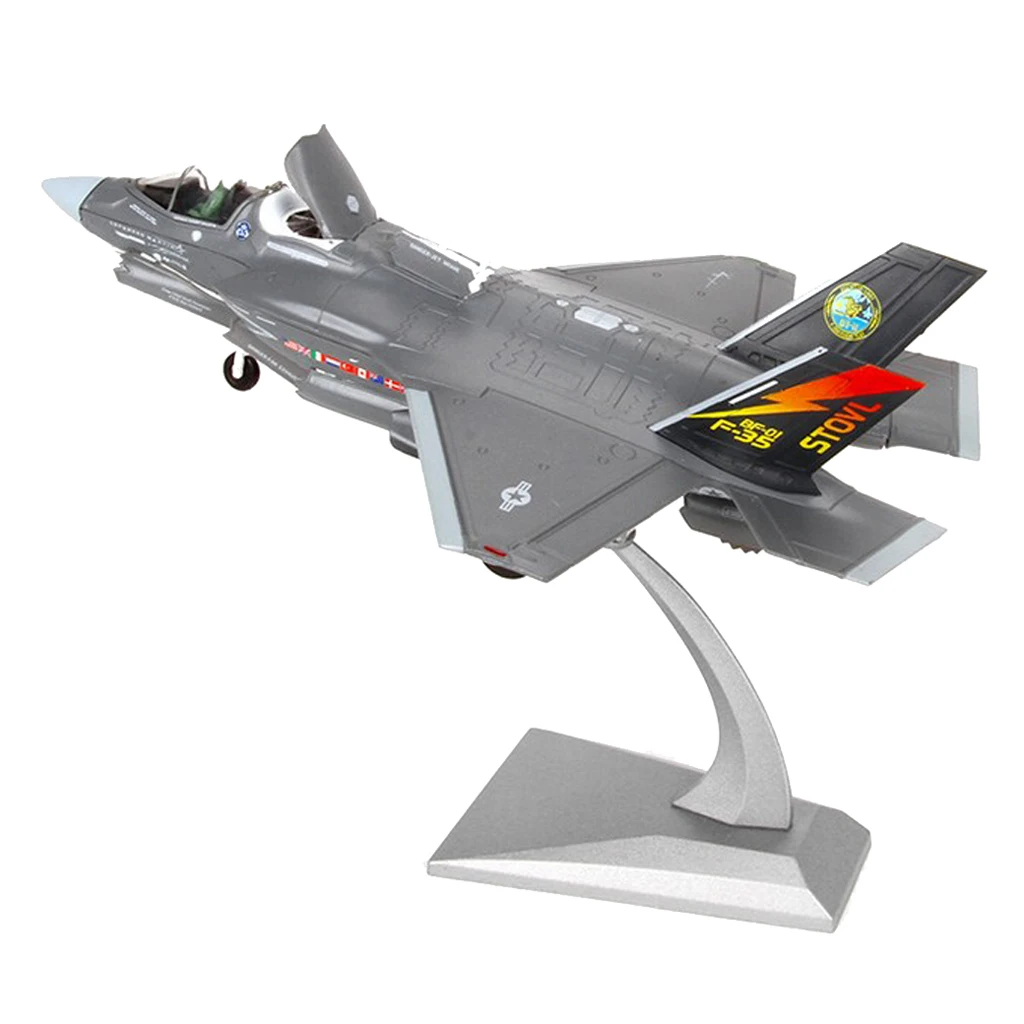 금속 F-35B 전투기 다이캐스트 모델, 디스플레이 스탠드 포함, 1/72 체중계