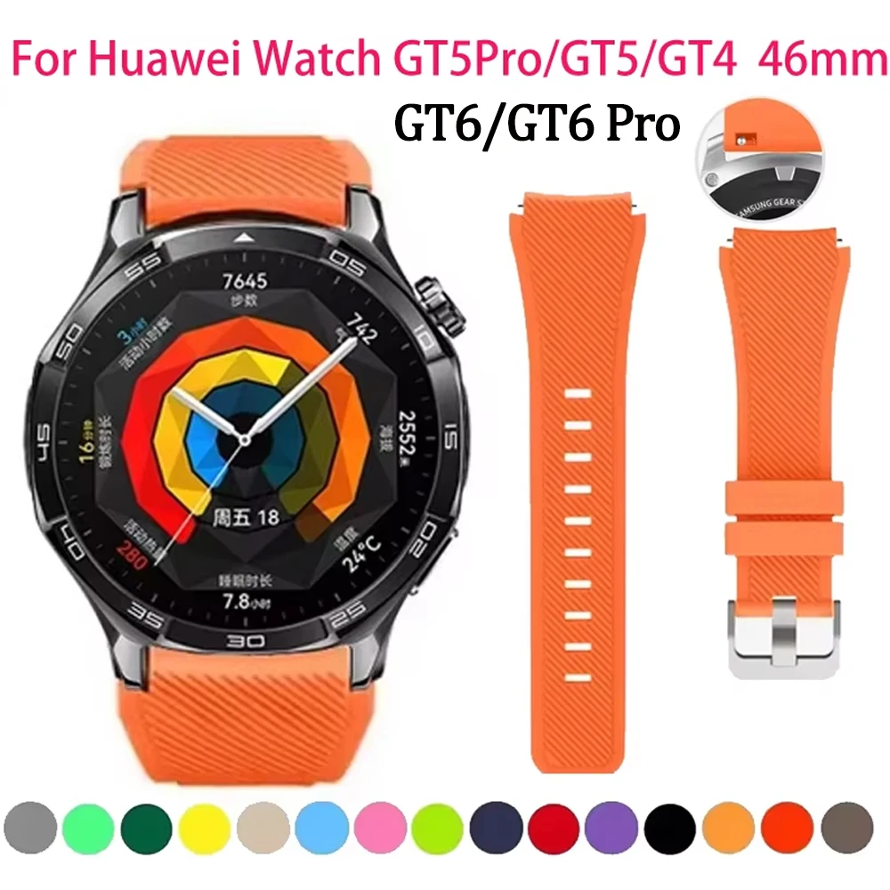 Silicone Smartwatch Strap - 22mm Soft Bracelet Belt