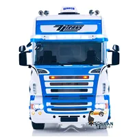 LESU RC Tractor Truck 6x6 Metal Chassis Painted Assembled 1/14 Radio Control Car Model Lights Sounds Toy THZH1672 1