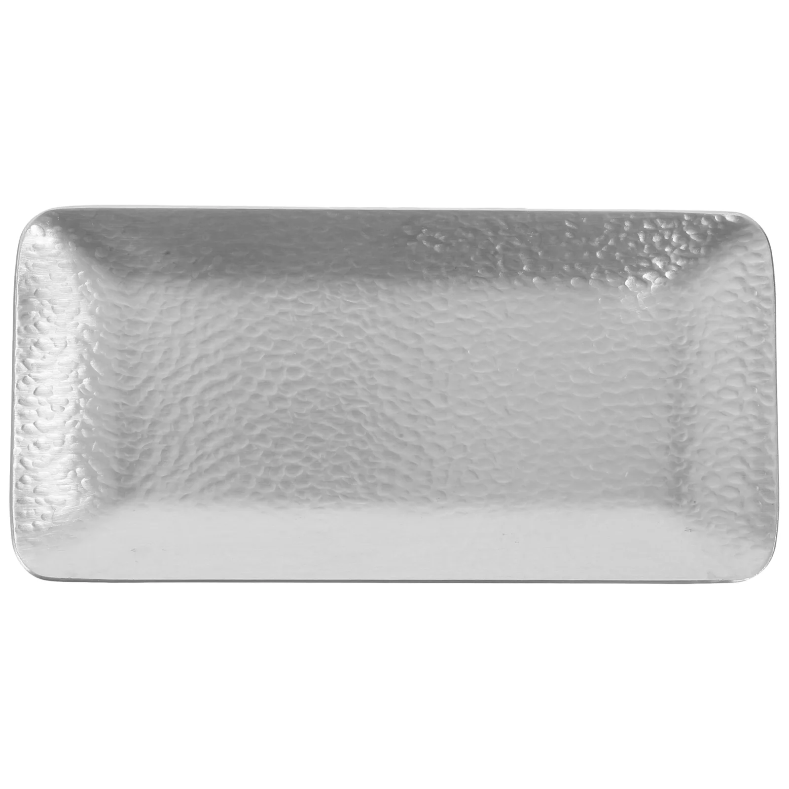 

Storage Tray Stainless Steel Decorative Trays Fruit Jewelry Metal Dish Plate Hammer Point Towel Serving