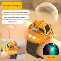 1Set Watch Remote Control Car with Led Rechargeable Remote Control Toy Portable 2.4ghz Rc Mini Racing Vehicle Wrist Toy for Kids 1