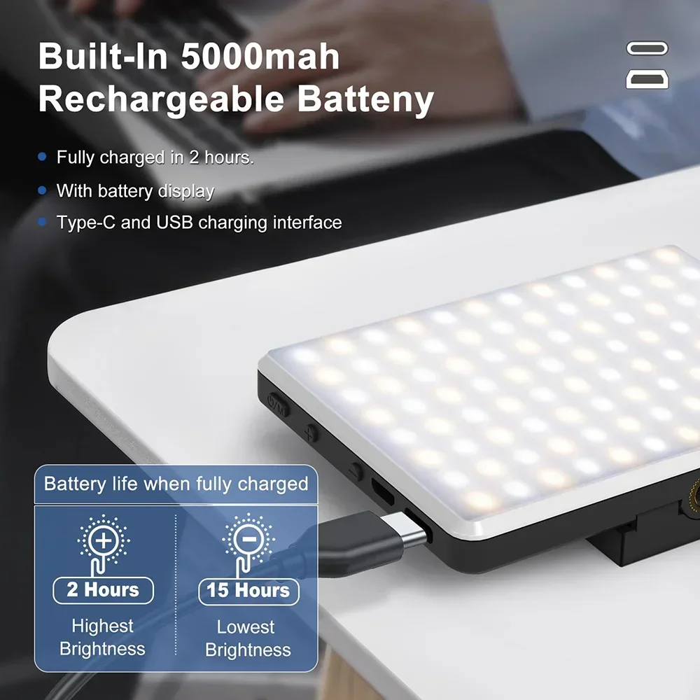 LED Photography Lighting Kit LED Fill Light Mobile Phone Live Broadcast Selfie Video Conference Portable USB Charging Fill Lamp