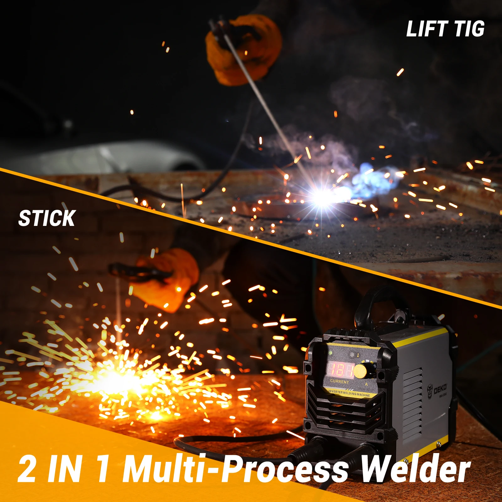 DEKO MMA Series  160/200 Amp Welding Working Lightweight Efficient DC Inverter ARC Welder 220V IGBT MMA Welding Machine 4