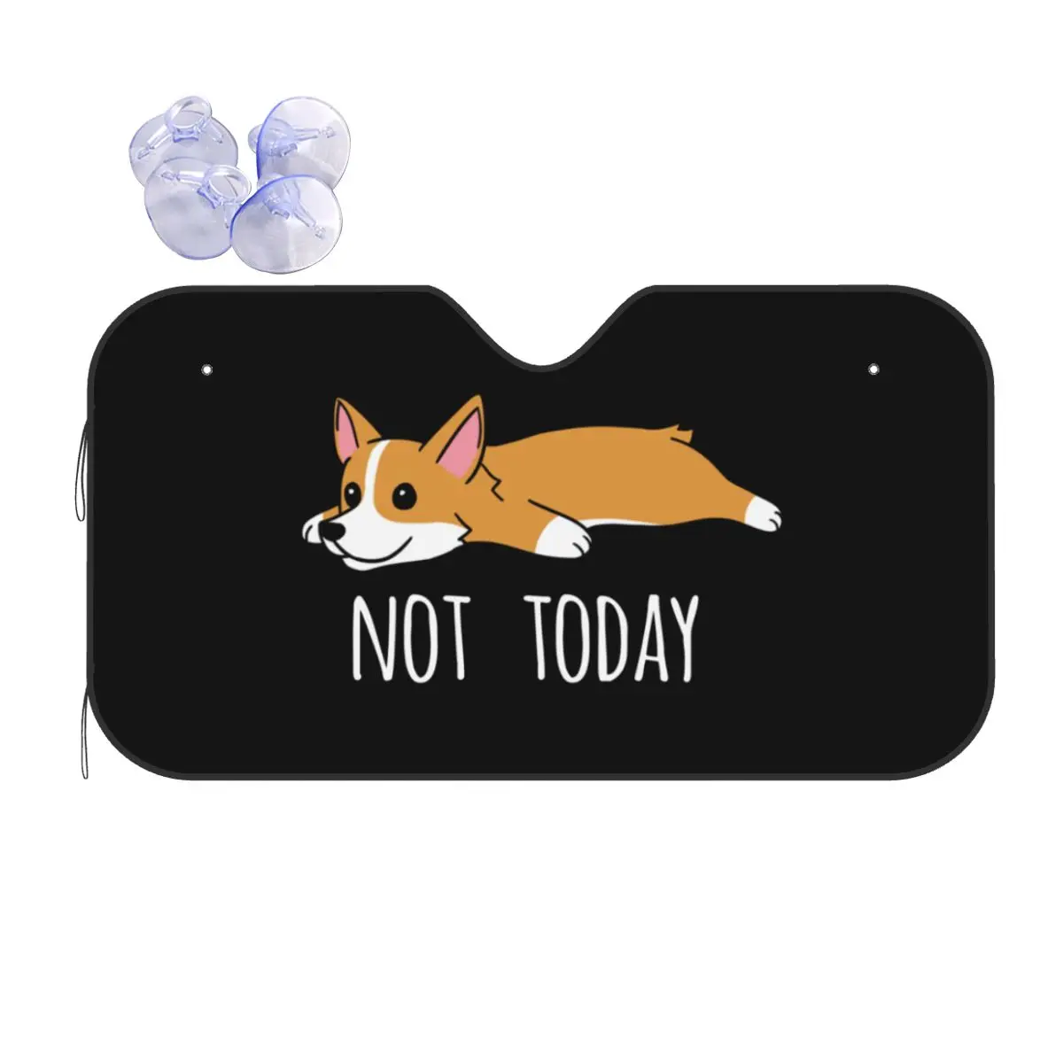 

Funny Not Today Corgi Dog Fashion Windshield Sunshade 76x140cm Aluminium Foil Car Window Windscreen Cover Car-covers