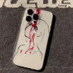 Japanese Punk Anime Girl Silicone Phone Case - iPhone 13 Mini (Style 1)