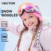 VECTOR Children Ski Goggles Frame Print Strap for Boy Girl Interchangeable Magnetic Lens UV400 Sunglasses Anti-fog Snow Glasses 1