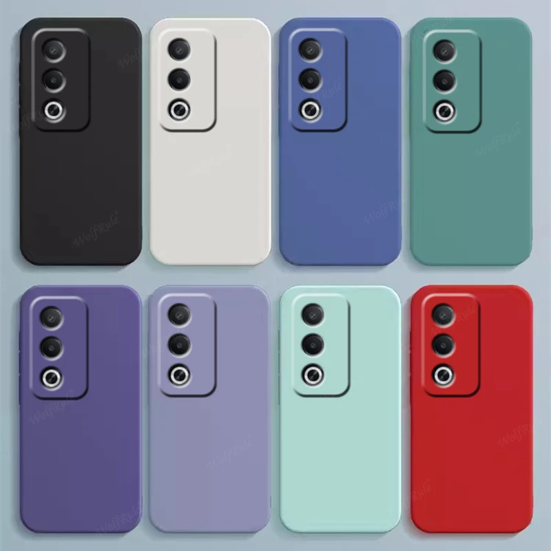 For OPPO A80 5G Case Cover OPPO A80 5G Capas Liquid Silicone Original Phone Back Bumper TPU Shockproof Soft Fundas OPPO A80 5G - 2