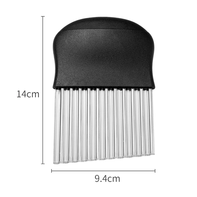 Fruit Slicer Vegetable Slicer Potato Slicer Vegetable Cutter Potato Cutter Food Slicer French Fry Potato Slicer Cutter Stainless Steel Waffle Fry Cutter Wavy Chopper for Veggies Fruit Vegetable Potato Carrots