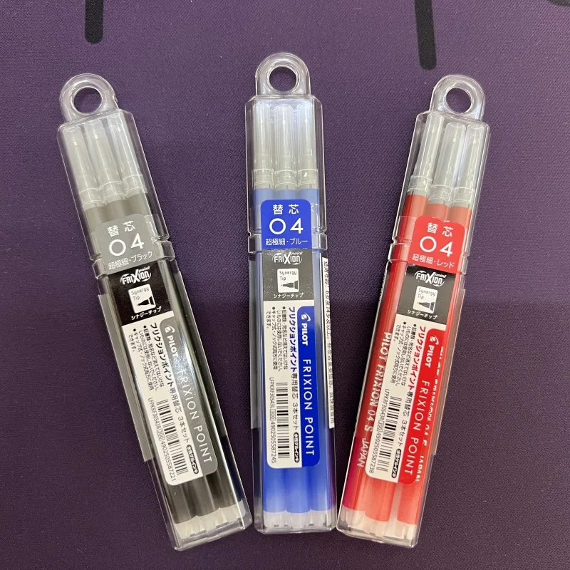 지우개 펜 리필 리필 펜 잉크, 학교 사무용품 액세서리, 검정 빨강 파랑, 0.4mm, 3 개