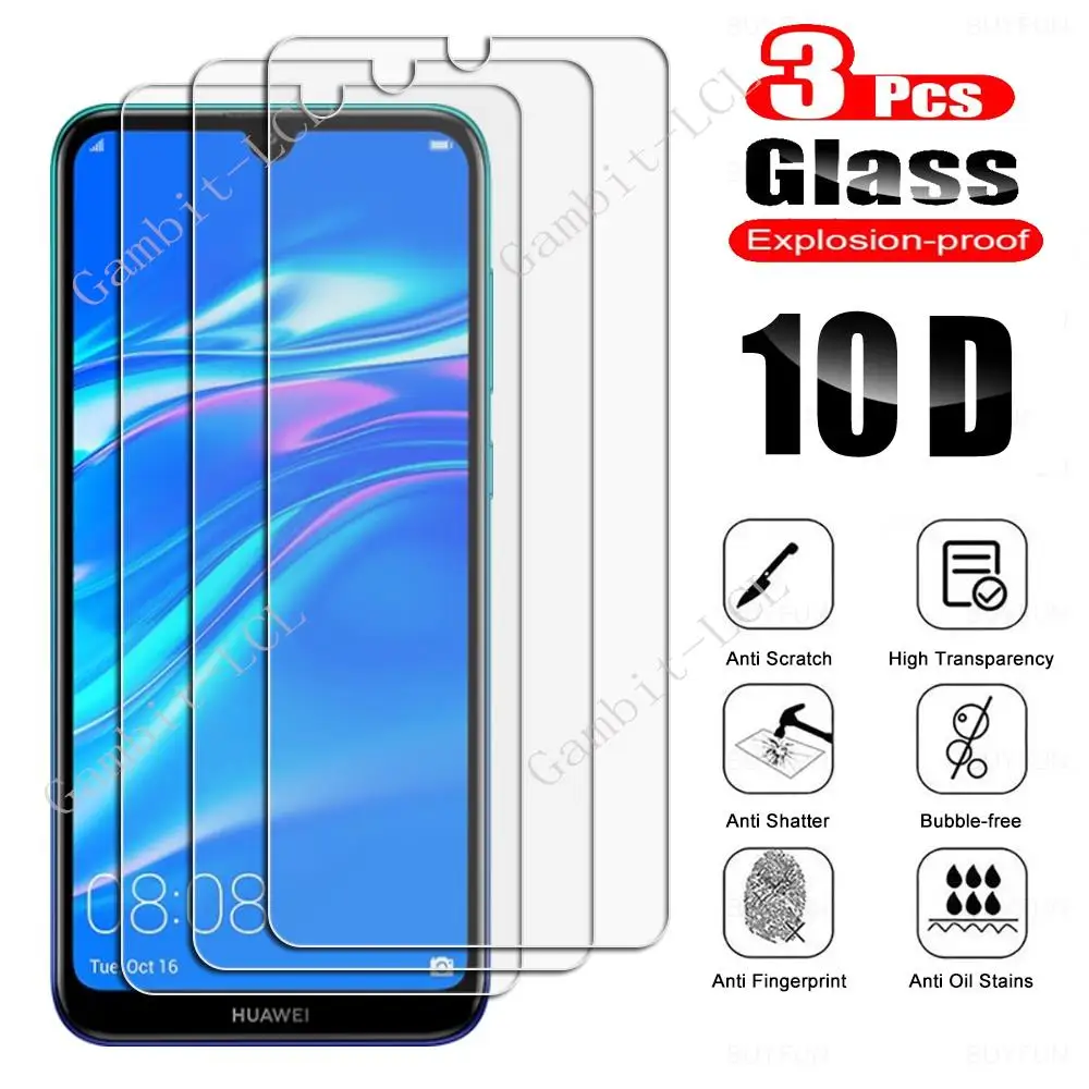 3 Pz Per Huawei Y5 Lite Y6 Prime 2018 Y7 2019 Y9 Y6S Y5P P Smart 2017 Z 2020 2021 Pellicola Proteggi Schermo In Vetro Temperato