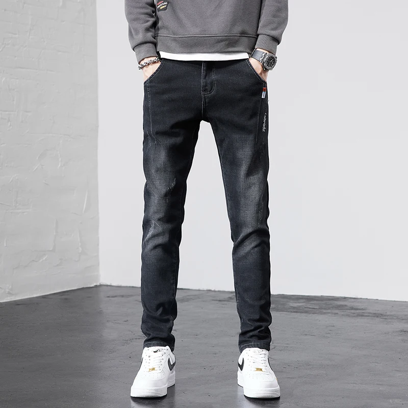 Slim Stretch Denim Trousers - Luxury Black