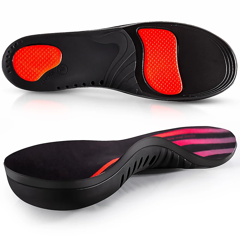 프리미엄 정형외과 스포츠 깔창 PU 젤 충격 흡수 통기성 깔창 스포츠 아치 지지 발 통증 관리 깔창