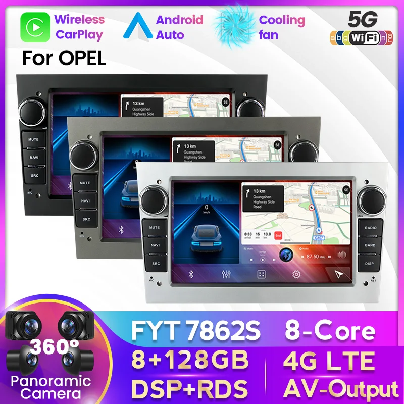 

Автомагнитола 2 Din 4G LTE, мультимедийный плеер на Android 12, с GPS, для Opel Vauxhall Astra Antara Meriva Vivaro Combo Signum Vectra Corsa