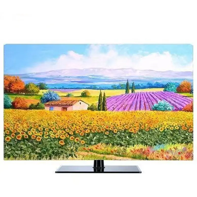 Tv Cover GoodTop TV Cover Protection Dust Cover Household Hanging LCD TV Dust Cloth 19-70 Inches Living Room Decoration for Televisions