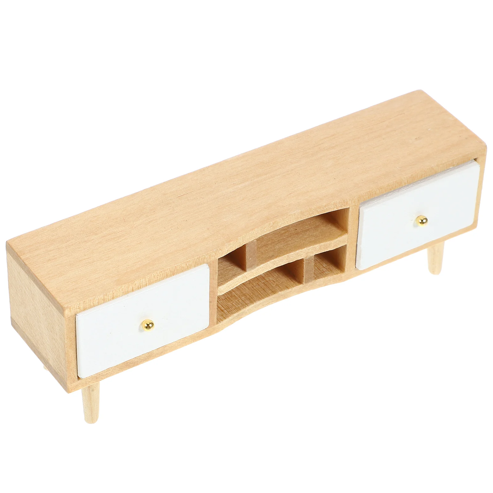 

Cabinet Furniture Realistic Mini Stand Miniature House Supply Decor Wooden Delicate