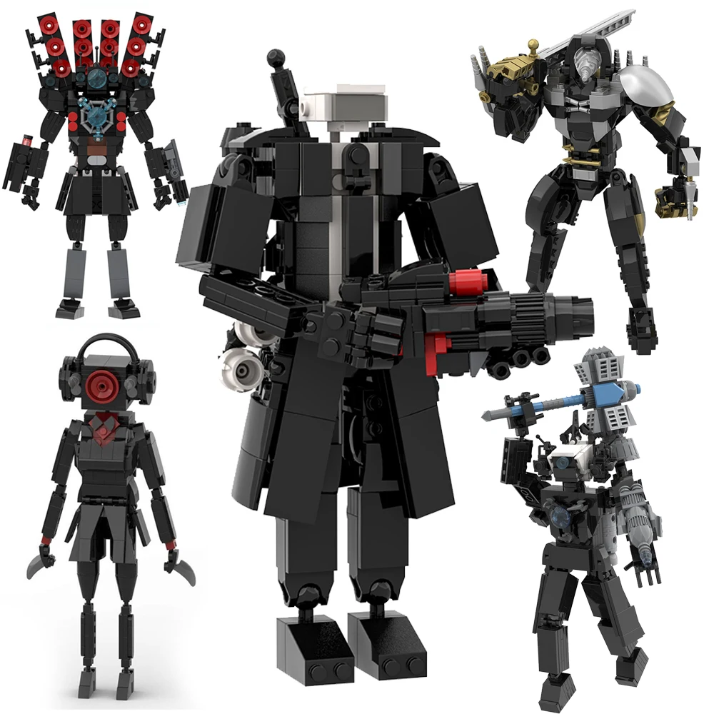 Toilet Man Building Block Assemblare Titan Tv Monitor Speakman Toilet Figures Machinery War Equipment Scene Model Child Gift Toys
