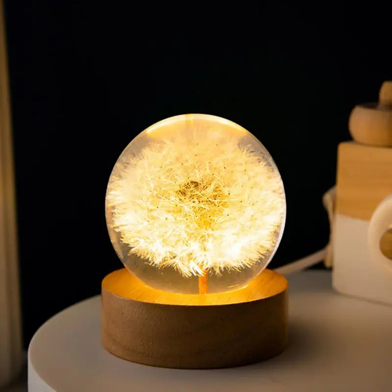 

Crystal Balls Aeon Flower Decoration Crystal Ball Light LED Glass Ball Light Desktop Night Light Flower Glow Night Lights
