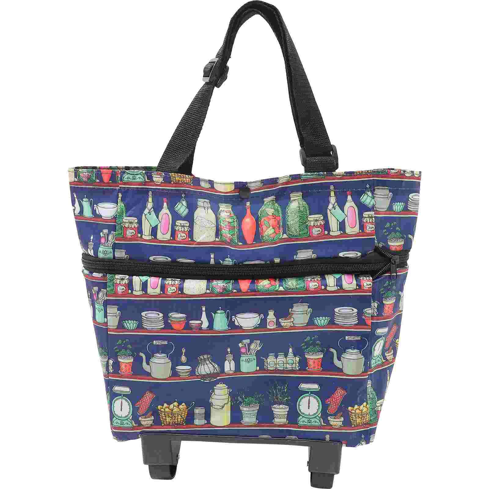 

Foldable Shopping Cart With Wheel Wheeled Tote Foldable Shopping Trolley Tote Bag