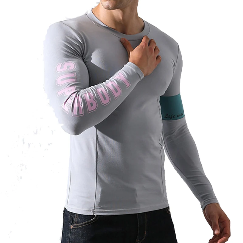 

Long Sleeve Mens Sweatshirt Spring Autumn Sport Tshirt Gym Running Clothing Fitness Keep Warm Sleepwear Sportswear Casual Shirt