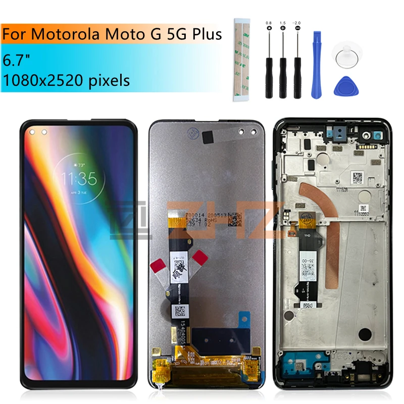 

for Motorola Moto G 5G Plus LCD Display Touch screen Digitizer Assembly For Moto G 5G Plus Screen Replacement Repair Parts 6.7"
