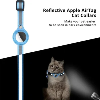 Cat Positioning Collar Protective Case Reflective Bell Anti Loss Cat Collar Protective Case Suitable For Apple Airtag 6