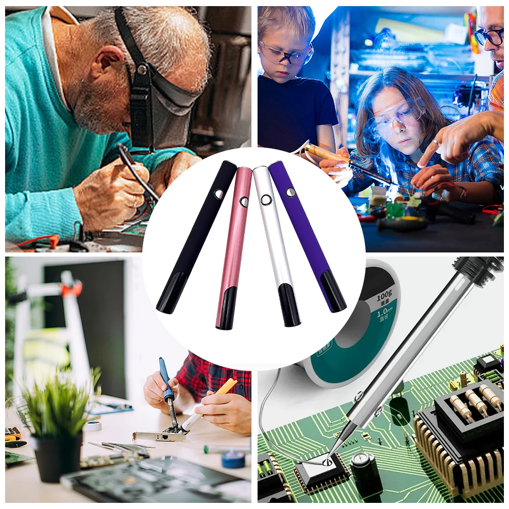 2.7V/3.4V/4.2V Adjustable USB Electric Soldering Iron 510 Thread Battery Pen Digital Preheating Battery Solder Iron Welding Tool