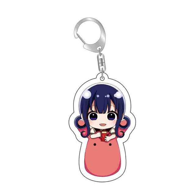Anime Toilet-bound Hanako-Kun Keychain Romantic Card Design Acrylic Pendant Key Ring Jibaku Shounen Hanako Kun Key Holder
