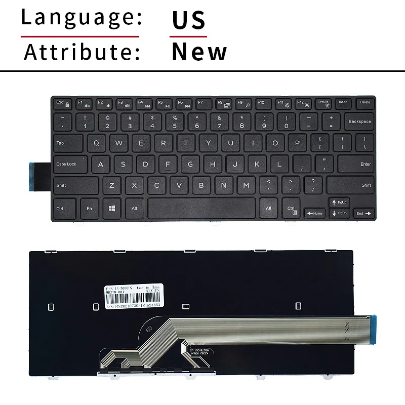 Eua br 14 sp Teclado do Laptop Russo para Dell Inspiron 3000 3452 3458 3459 5447 5448 5441 5455 5458 5457 5459 7447 3442 3467 3459 - Imagem 4