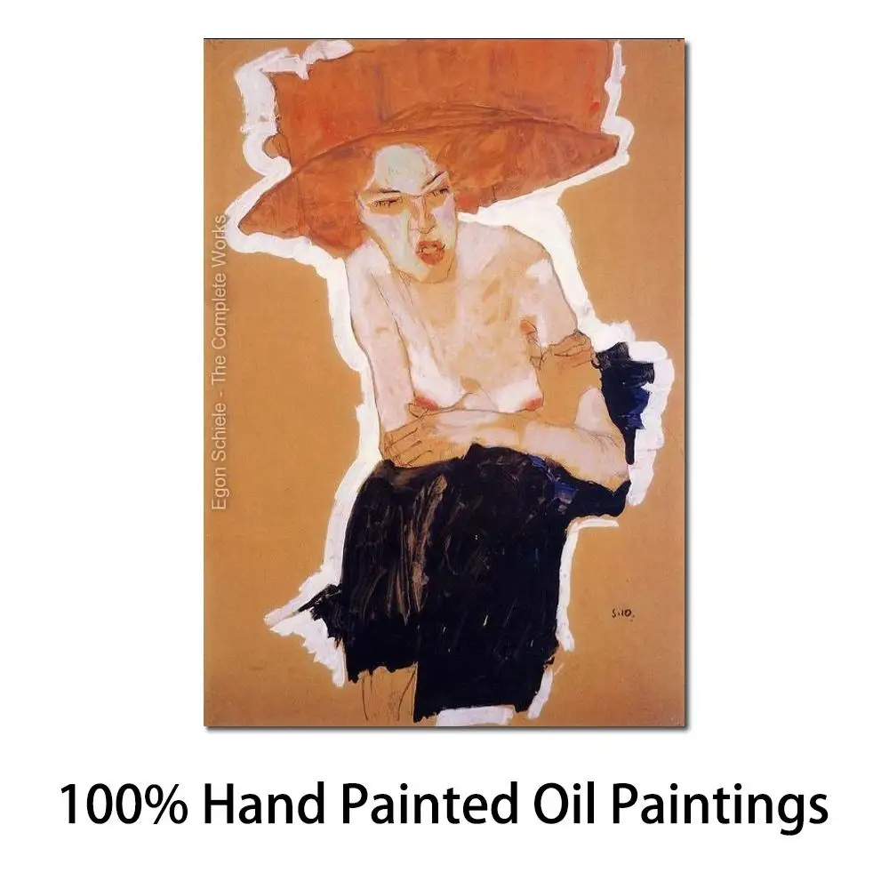 

Nude Art Painting The Scornful Woman Egon Schiele Oil Painting Canvas Portrait High Quality Hand Painted Home Decor