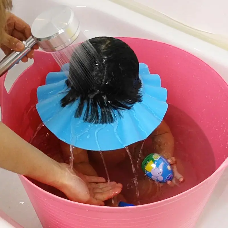 Adjustable Child Kids Waterproof Eye Protection Ear Protection Bath Visor Wash Hair Shield Shampoo Hat Baby Shower Caps