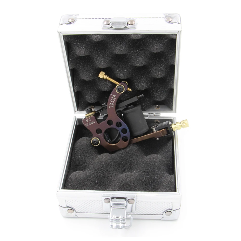 Professional 10 Wraps Coil Tattoo Machine Guns Linner Shader & Aluminum