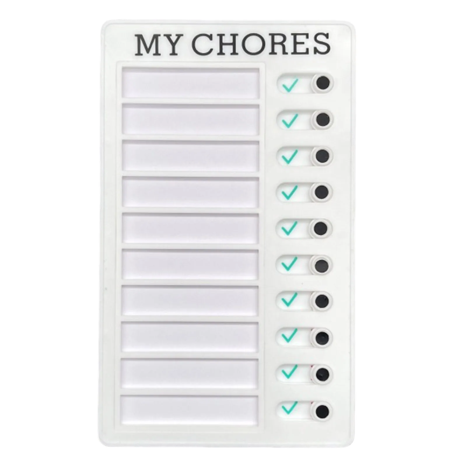 

Kids Chore Chart Plastic Checklist Board Portable Chore Chart with Detachable Cardstock for Kids Multiple Kids