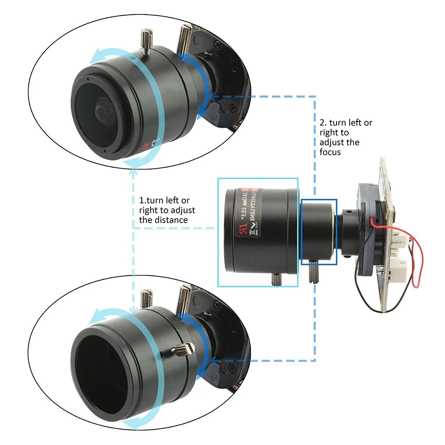 ELP VGA 640X480 MJPEG 60fps CMOS USB 카메라 OV7725 미니 마이크로 상자 웹 카메라 2.8-12mm Varifocal 렌즈