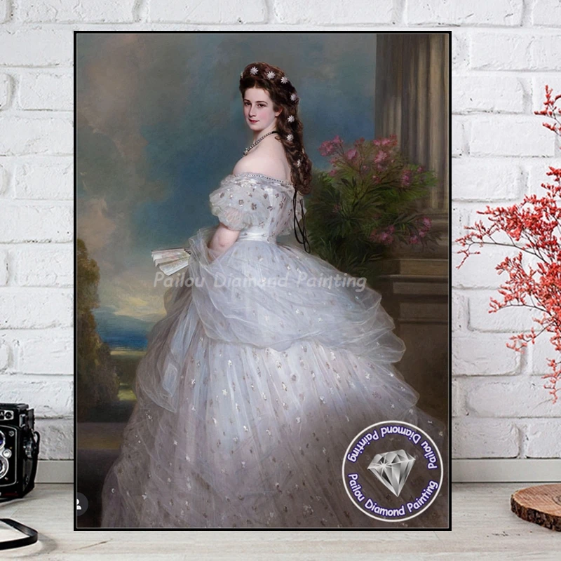 バイエルン王女シシィの肖像画フランツによるダイヤモンド絵画