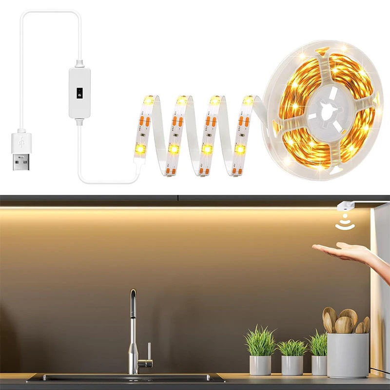 LED Strip Lamp DC USB 5V intelligent dimmer hand sweep induction switch control backlight tape TV lamp tape bedroom home decorat