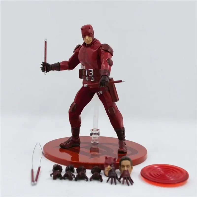 

Hot Sale Marvel Daredevil Movie Matt Murdock Interchangeable Head Hand Character Mannequin PVC Series Model Toys Gift HotToys
